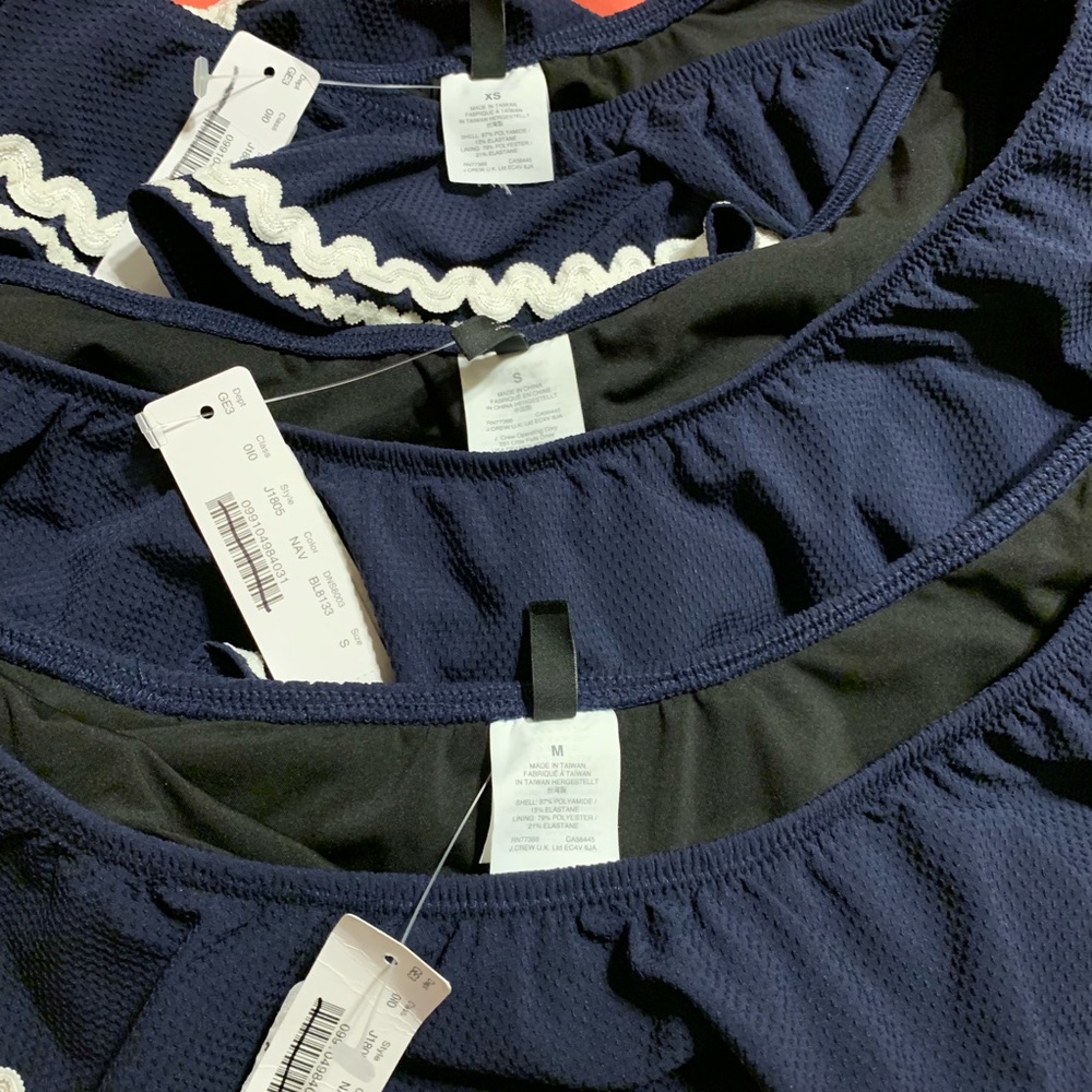 J.Crew Ruffle One-shoulder Bikini Top Rickrack Trm - Picture 8 of 8
